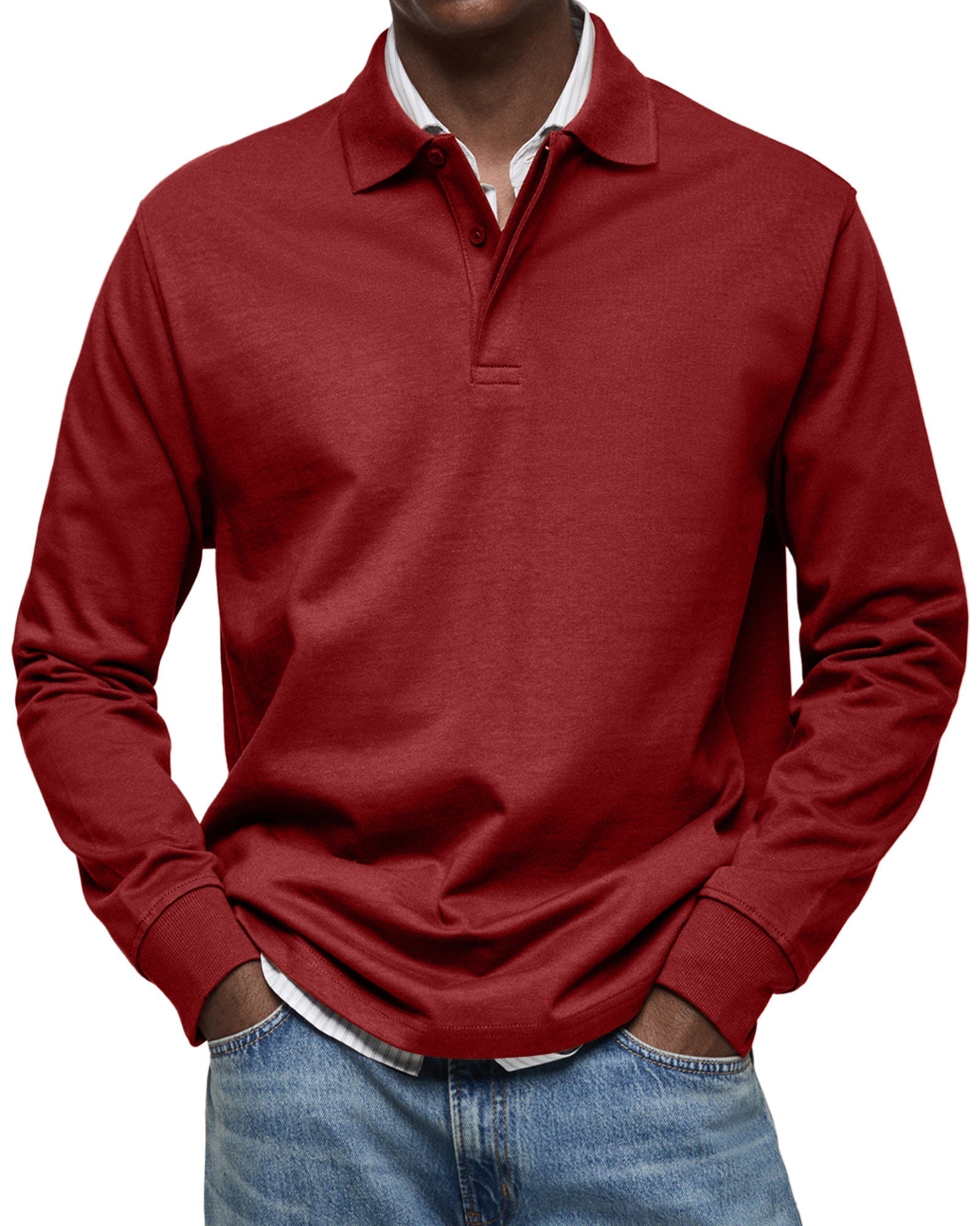 Alberto™ | Polo de Manga Larga Lujoso