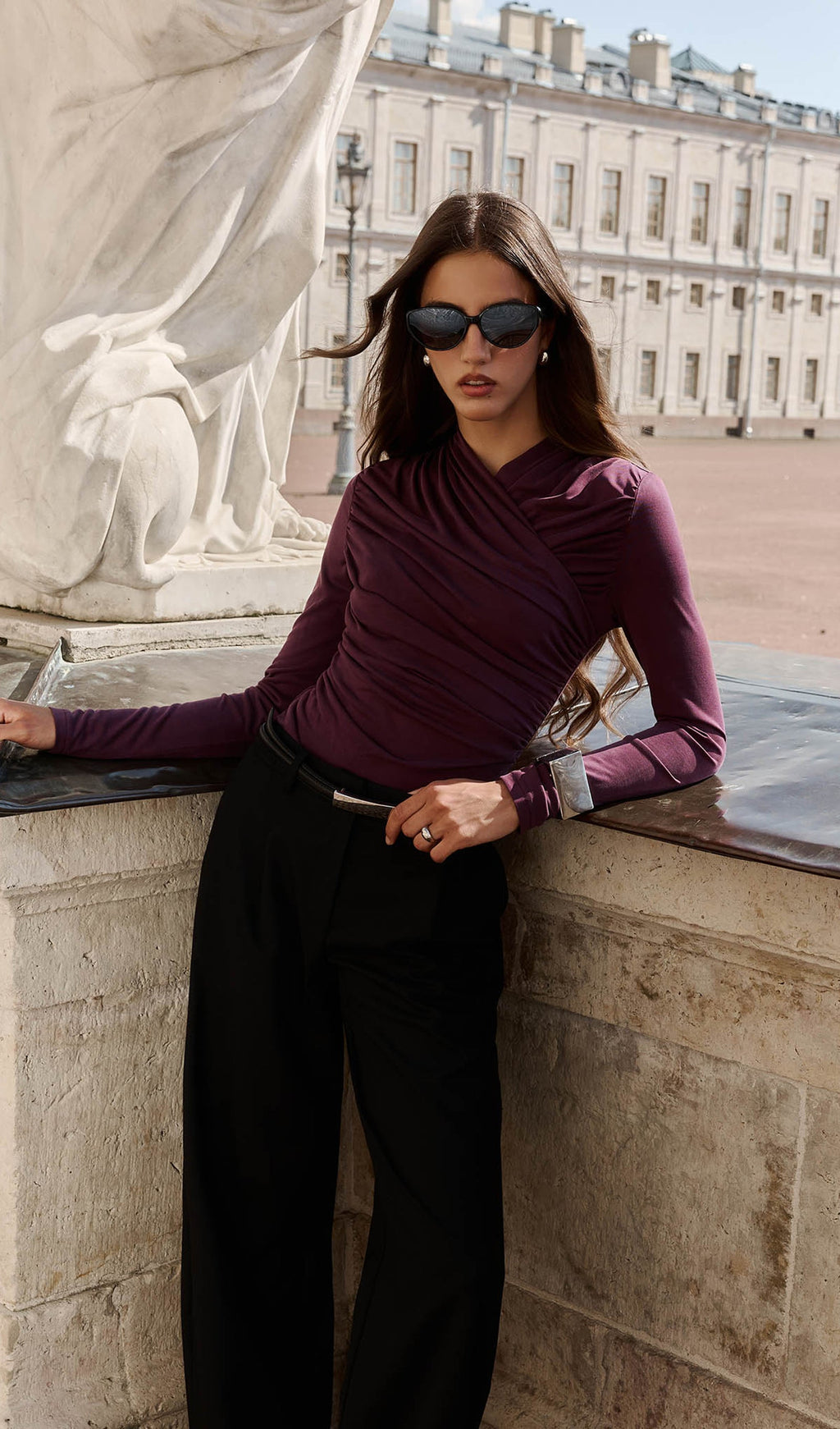 Blusa de Punto con Pliegues™