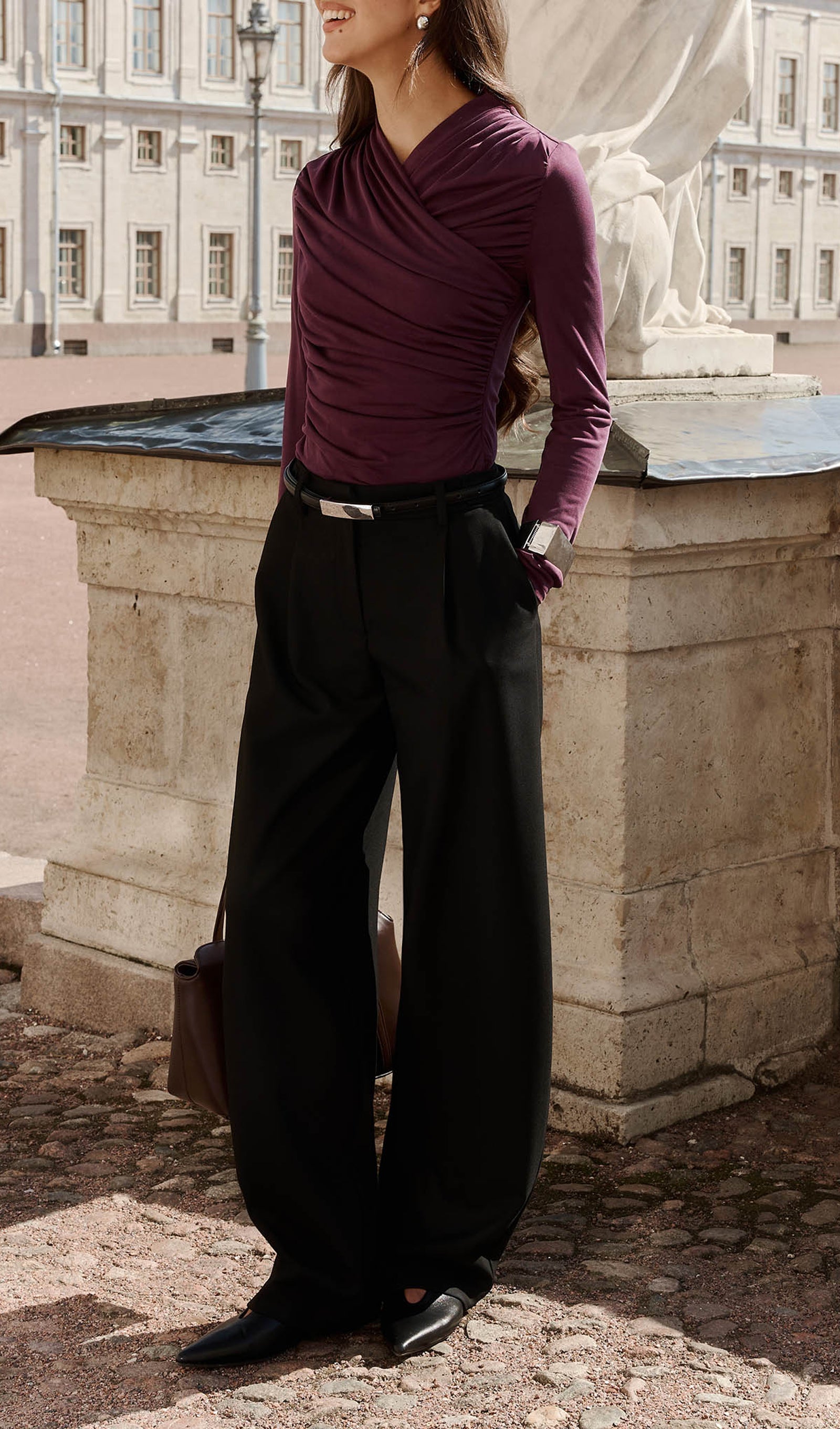 Blusa de Punto con Pliegues™