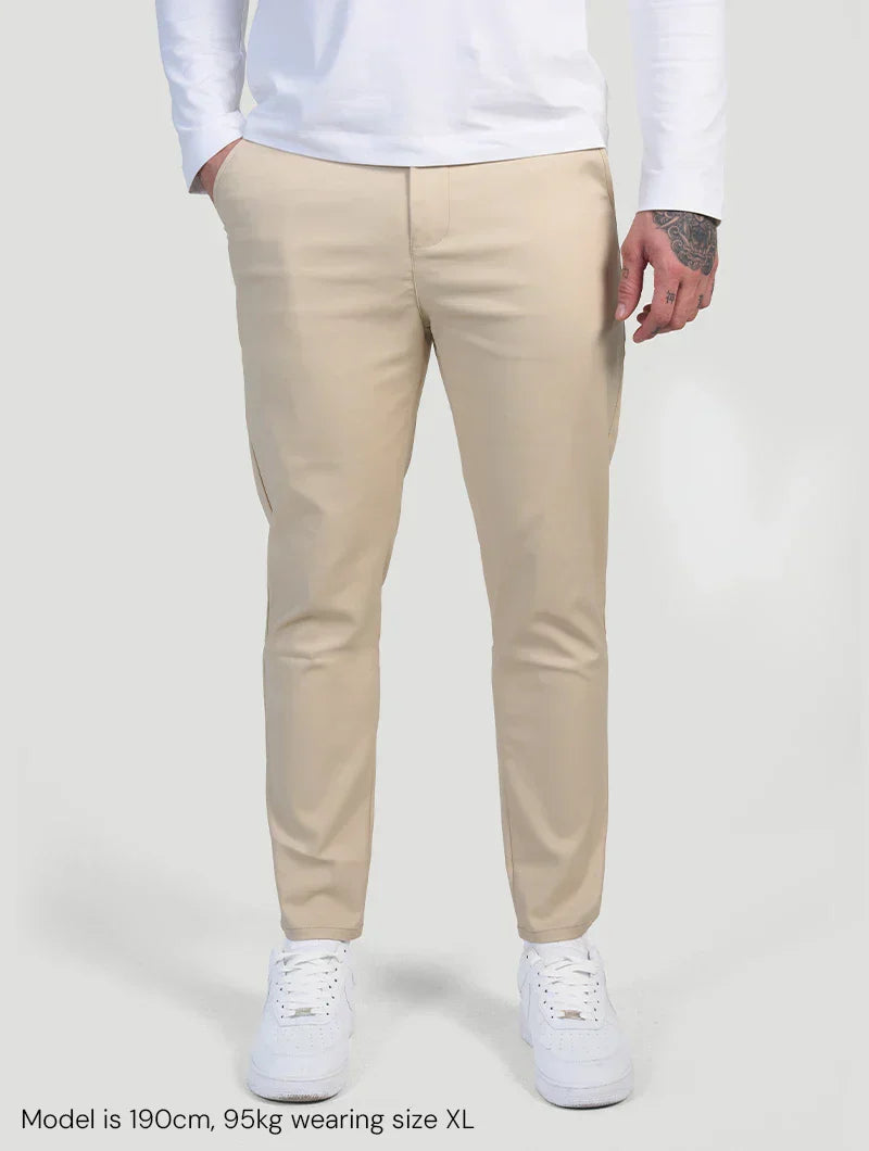 Astino™ | Pantalones Elásticos Beige