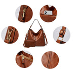 Bolso de Hombro de Piel de Lujo Antirrobo™