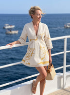 ALBA™ | VESTIDO DE LINO Y ENCAJE