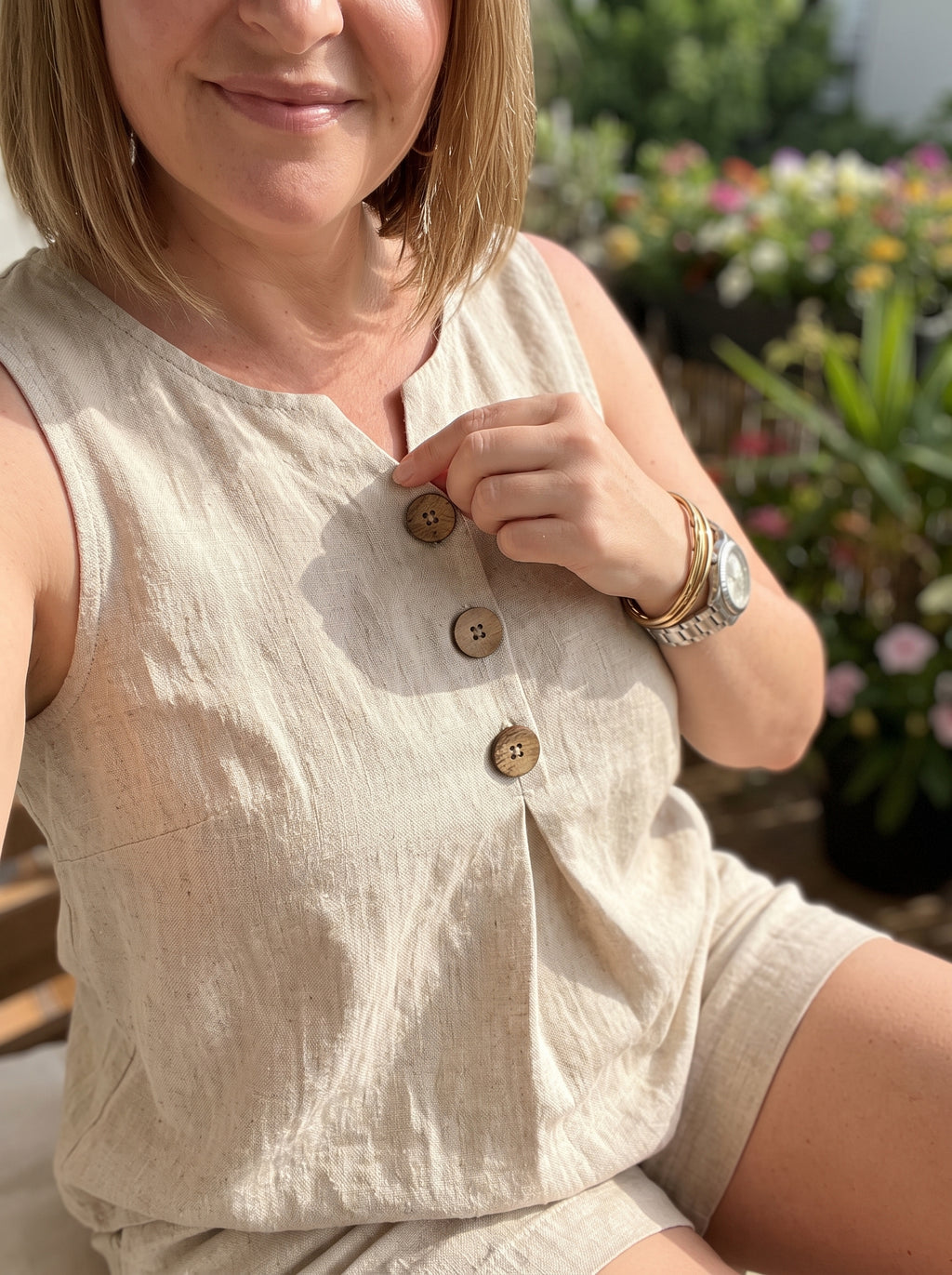 ELENA™ | CONJUNTO DE LINO DE DOS PIEZAS