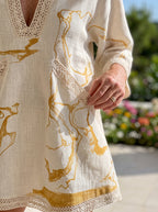 ALBA™ | VESTIDO DE LINO Y ENCAJE