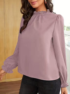 Blusa con Cuello de Volantes y Mangas Abullonadas™