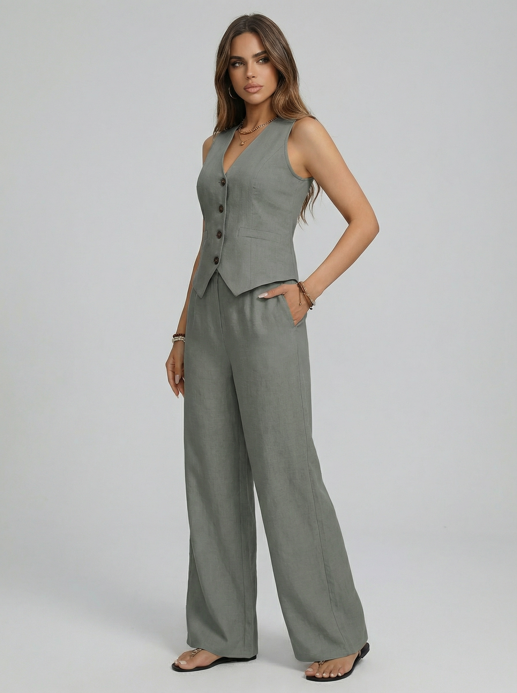 Sofía™ | Conjunto Chaleco + Pantalón de Regalo
