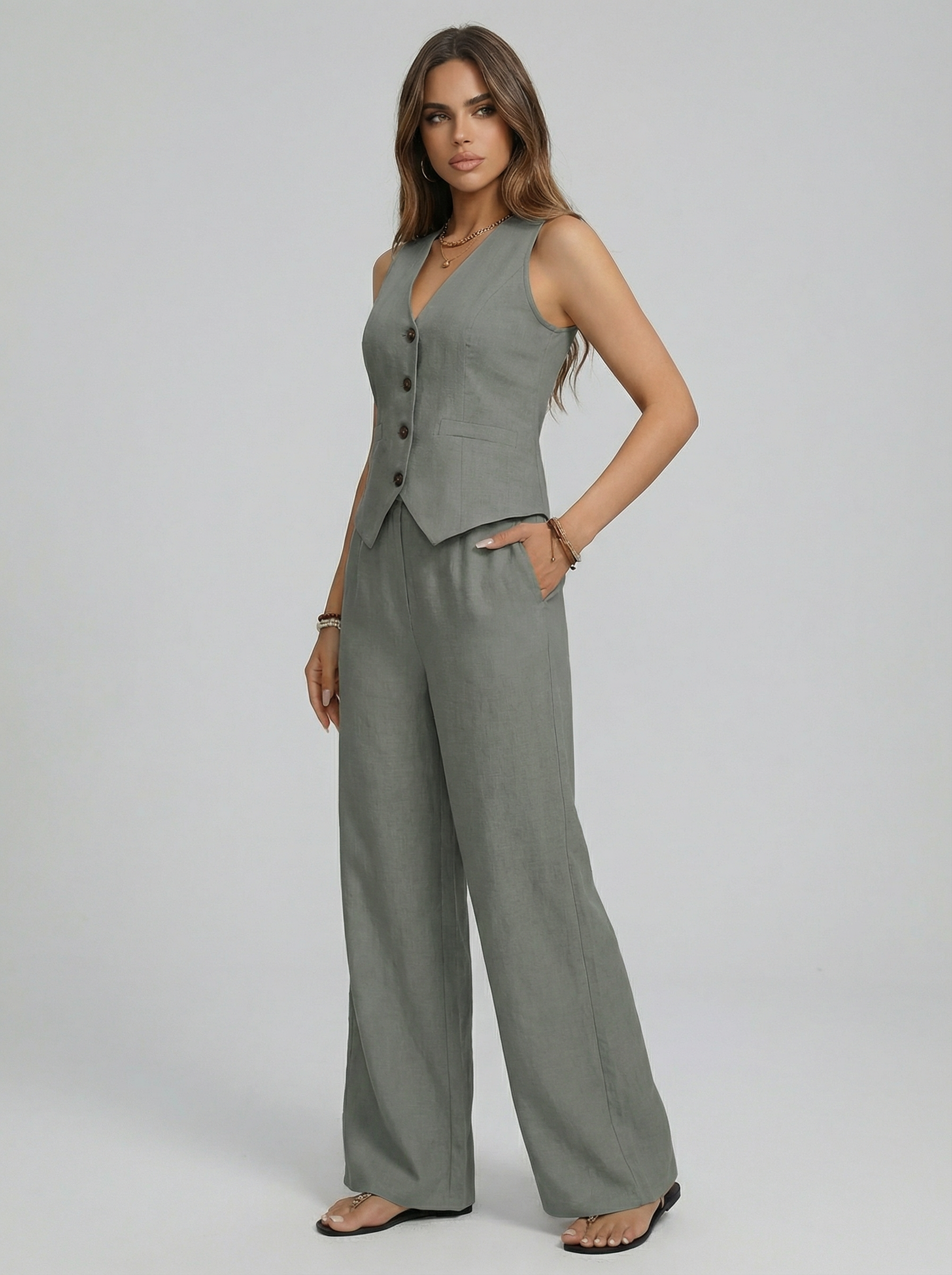 Sofía™ | Conjunto Chaleco + Pantalón de Regalo