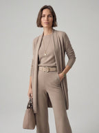 Elena™ | Conjunto Cárdigan Largo Top y Pantalón