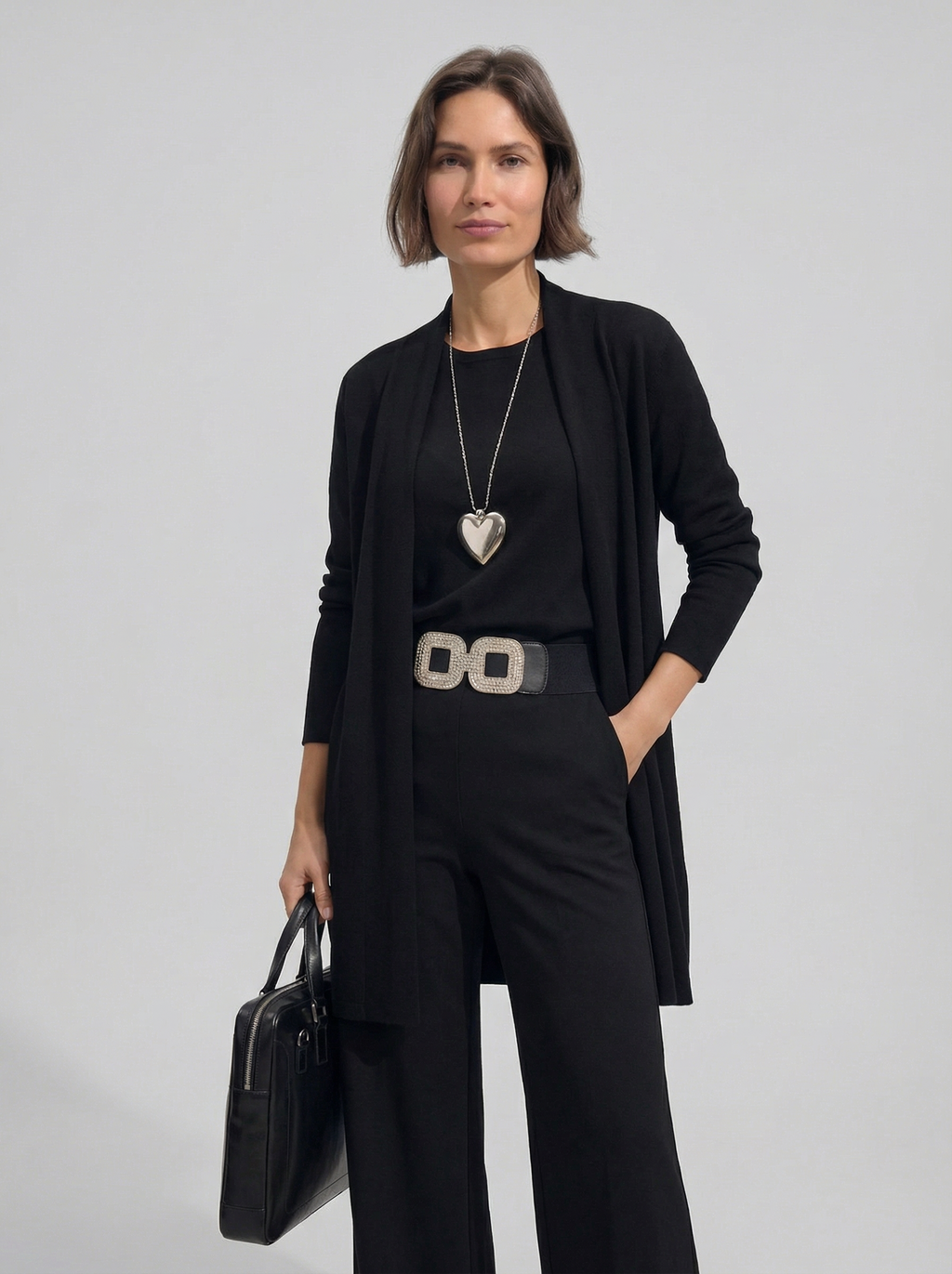 Elena™ | Conjunto Cárdigan Largo Top y Pantalón