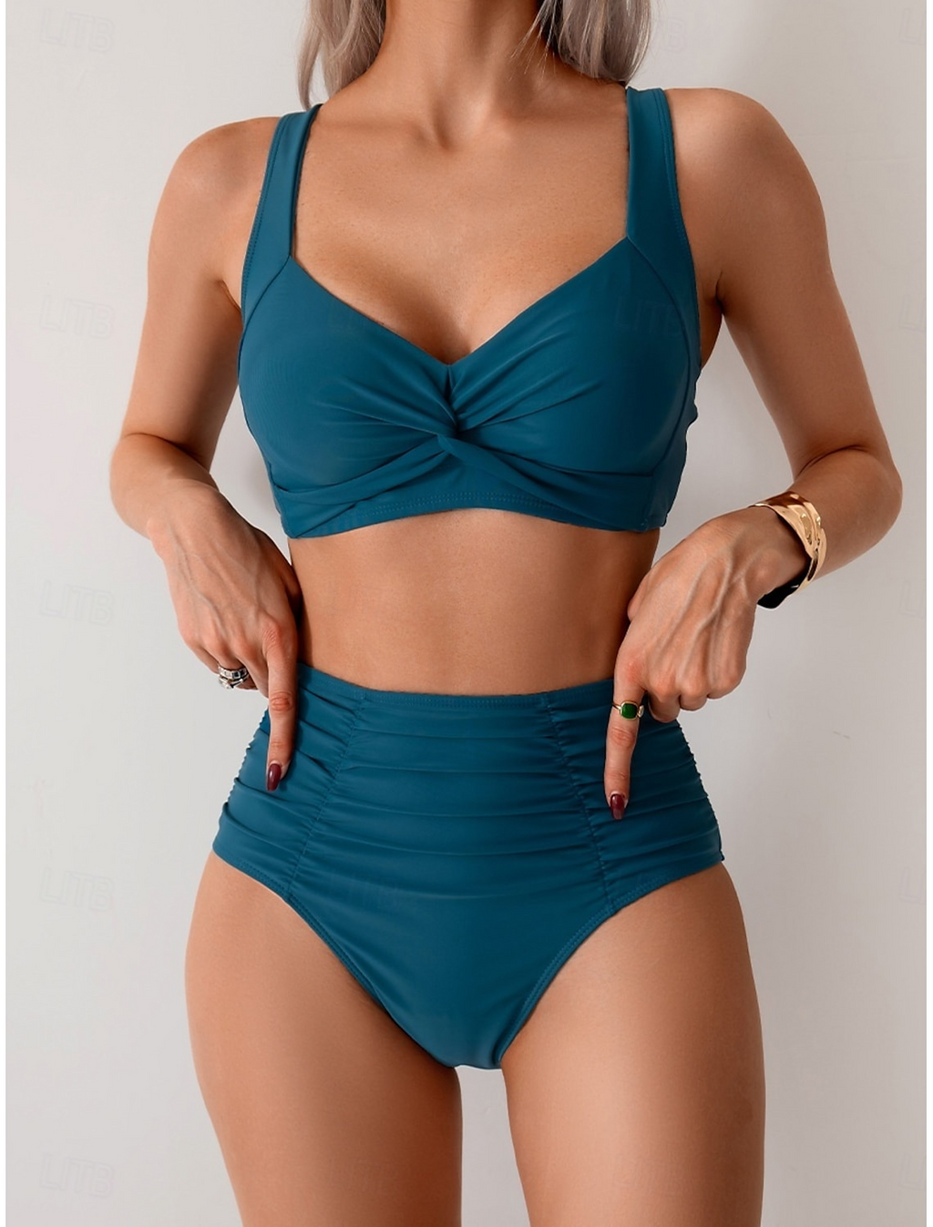 Nicole™ | Bikini con Tejido Fruncido