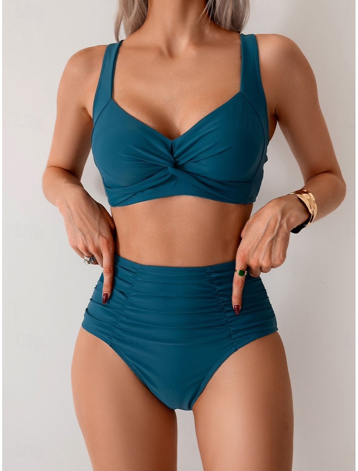 Nicole™ | Bikini con Tejido Fruncido