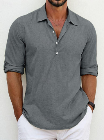 Archie™ | Camisa Clásica de Mezcla Algodón Lino Atemporal