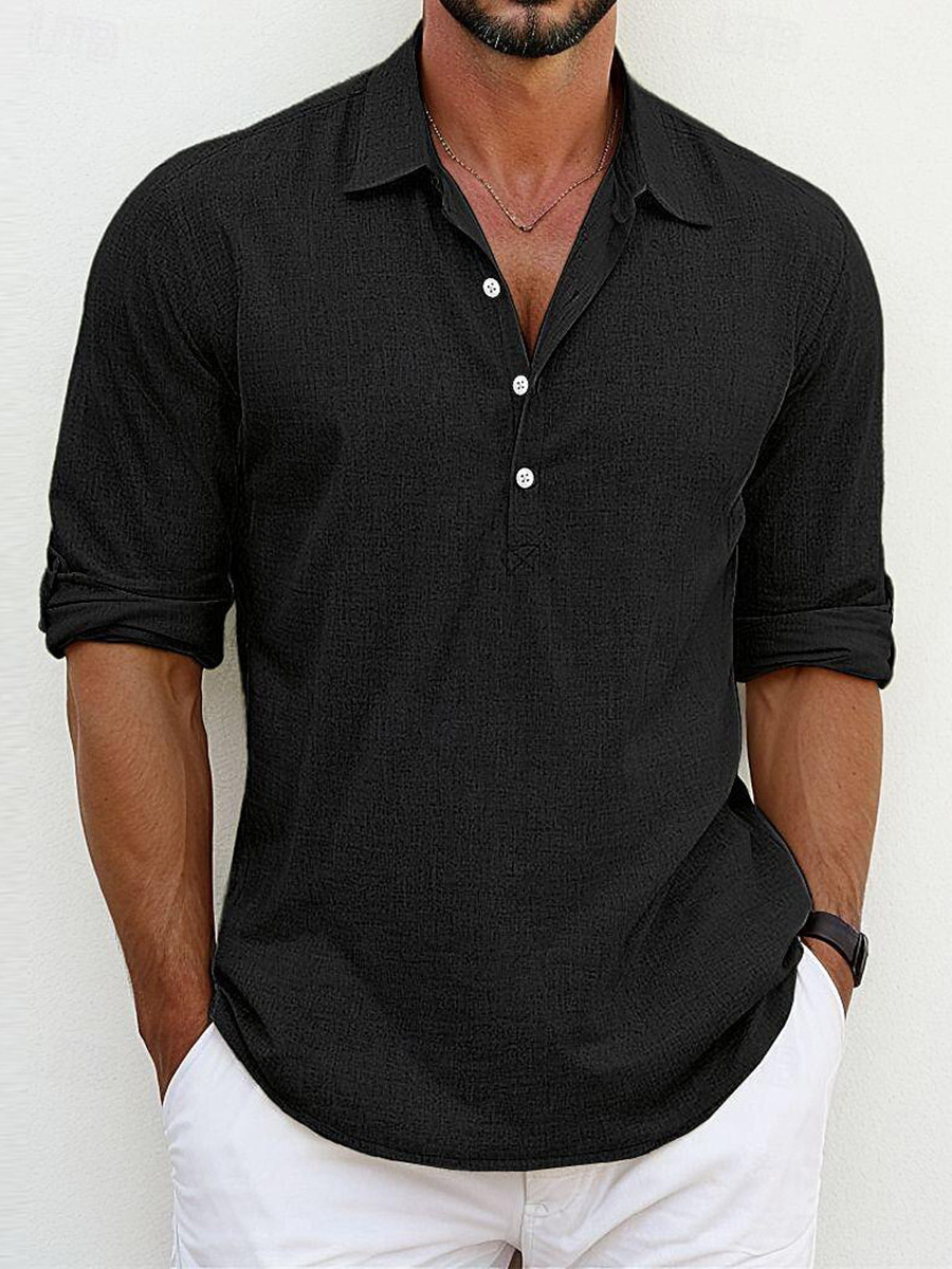 Archie™ | Camisa Clásica de Mezcla Algodón Lino Atemporal
