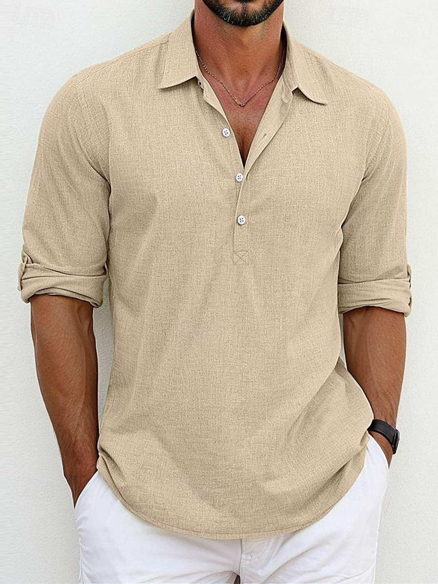 Archie™ | Camisa Clásica de Mezcla Algodón Lino Atemporal